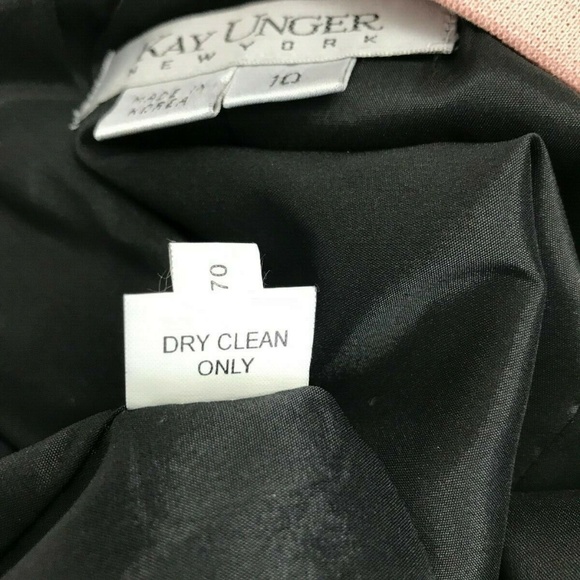 KAY UNGER NEW YORK Black Pink Polka Dot Lined 10 - Picture 5 of 5